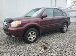 2007 Honda Pilot Ex Burgundy vin: 2HKYF18437H503761