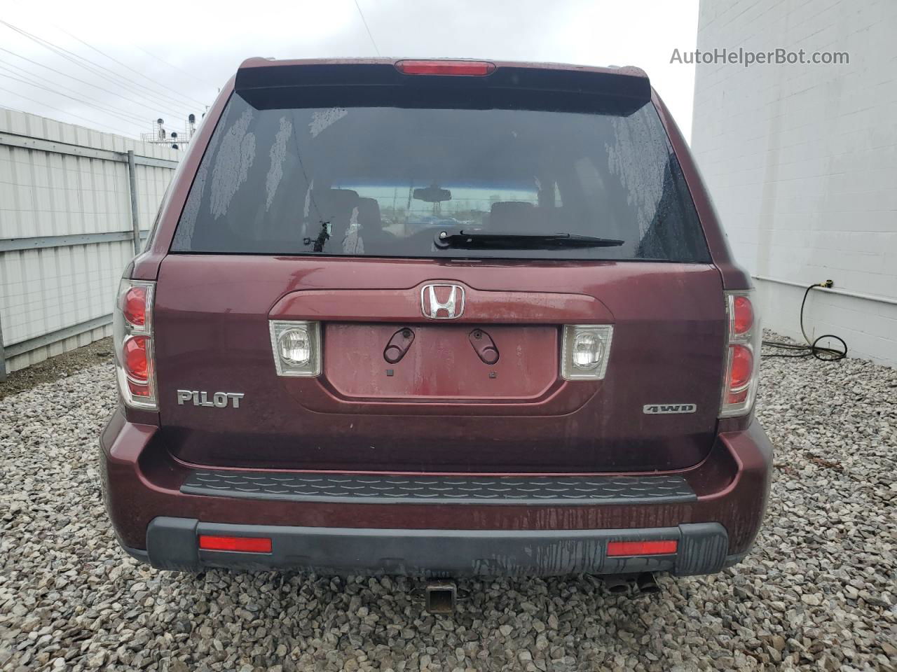 2007 Honda Pilot Ex Burgundy vin: 2HKYF18437H503761