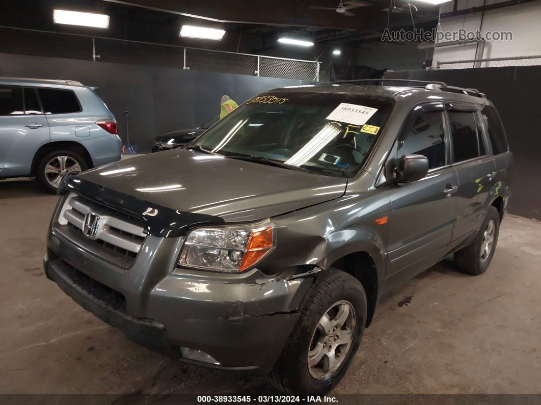 2007 Honda Pilot Ex Gray vin: 2HKYF18437H539904