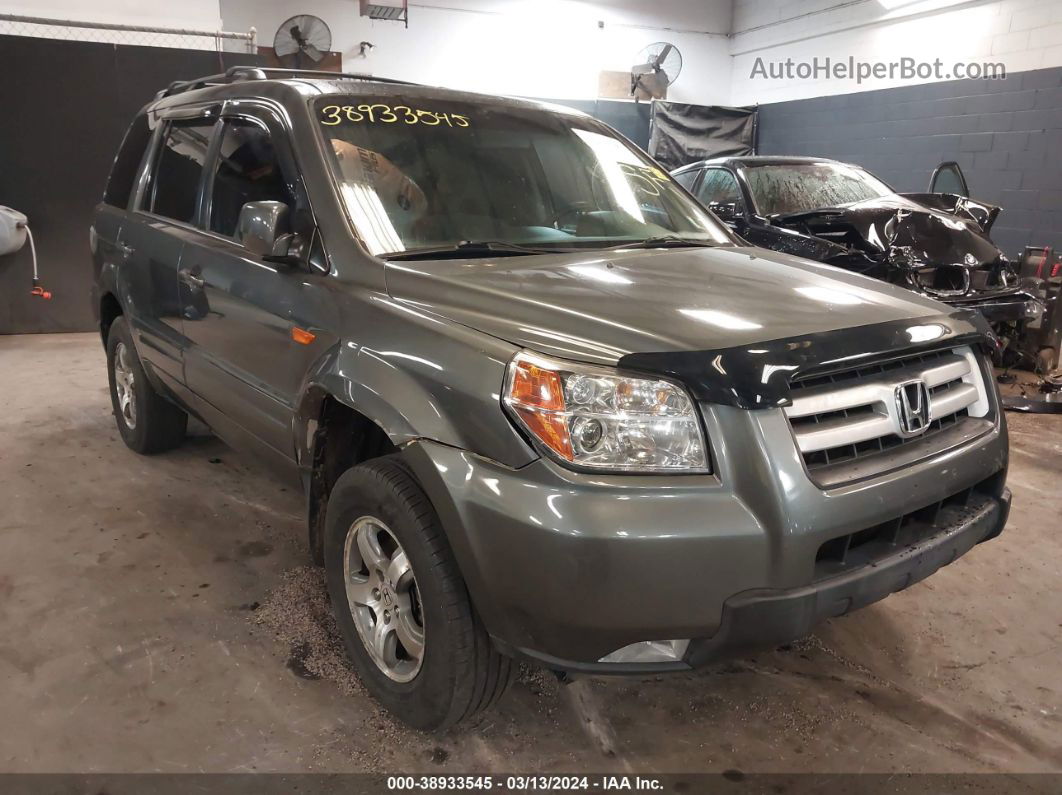 2007 Honda Pilot Ex Gray vin: 2HKYF18437H539904