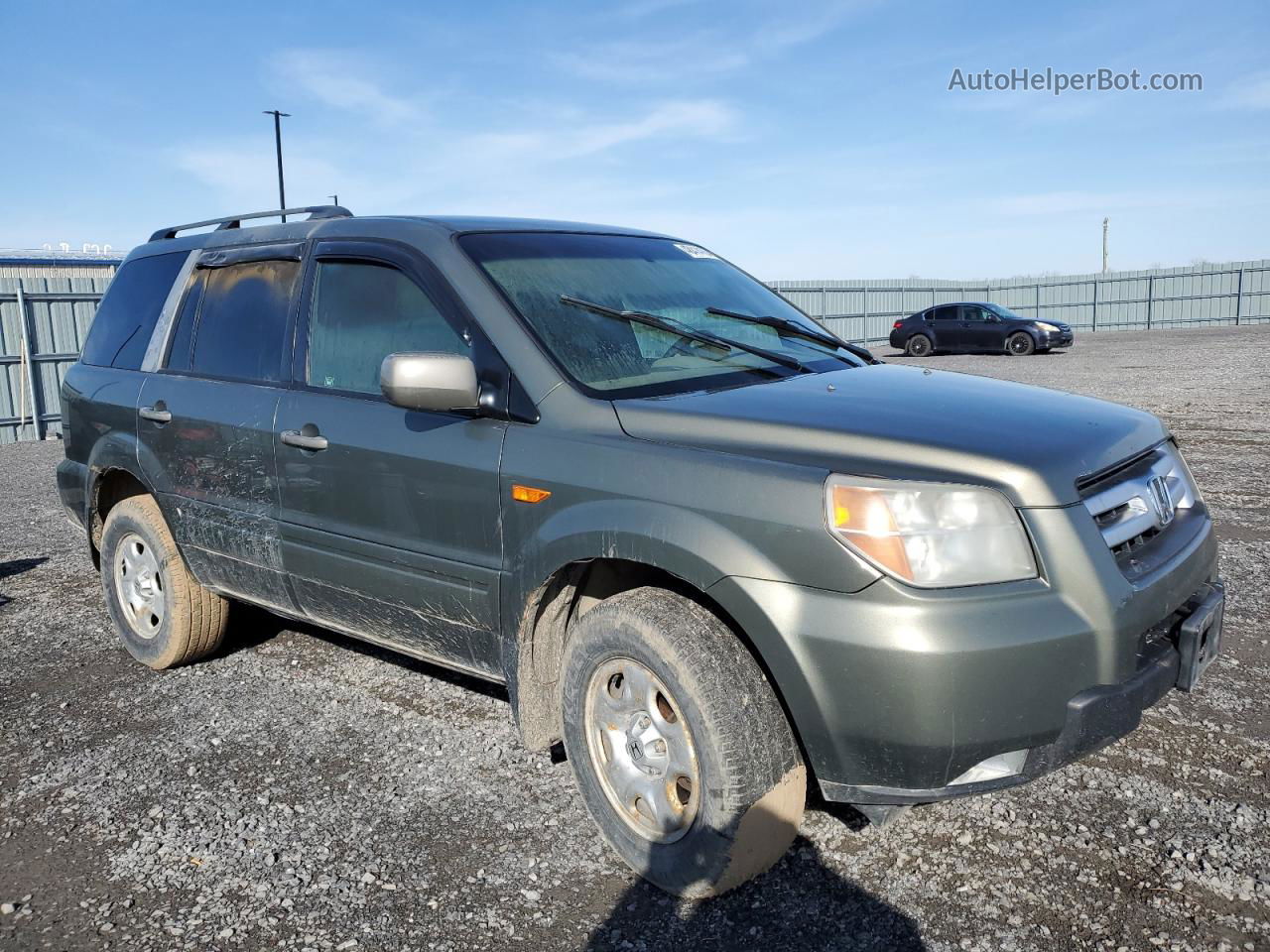 2007 Honda Pilot Ex Зеленый vin: 2HKYF18447H000613