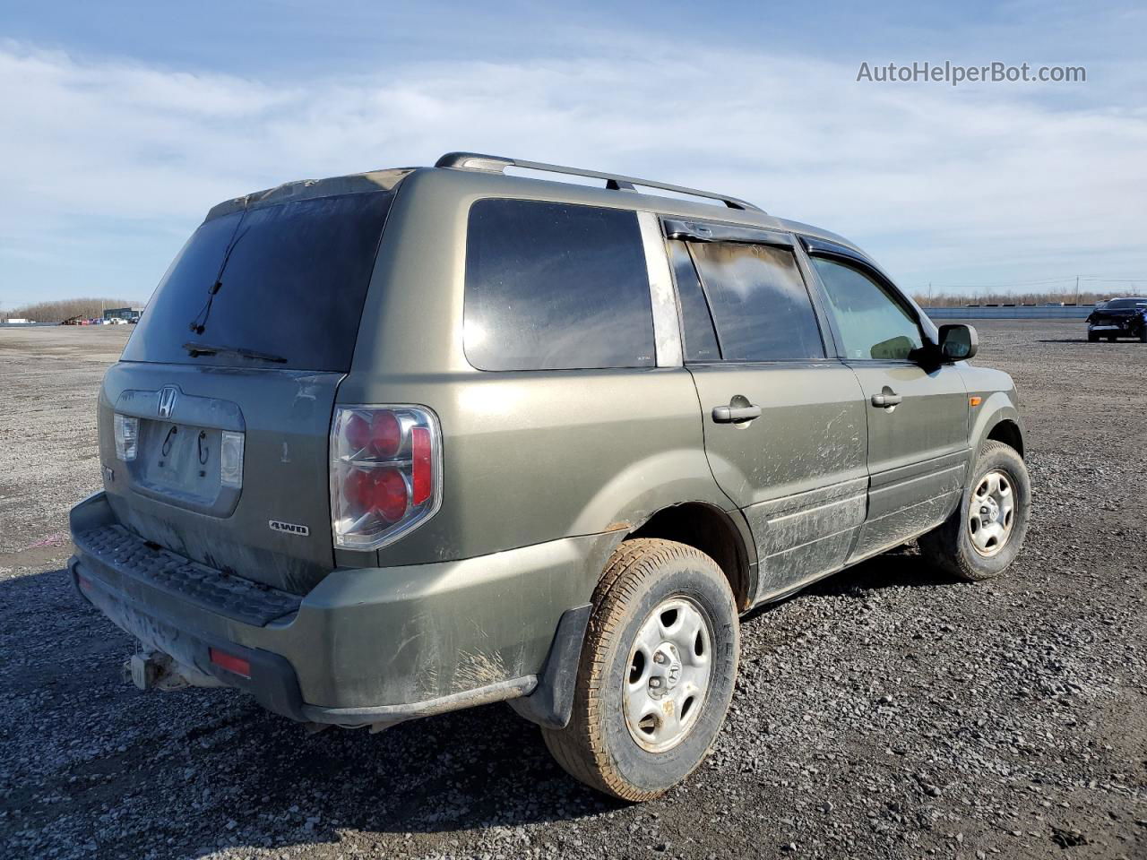 2007 Honda Pilot Ex Зеленый vin: 2HKYF18447H000613