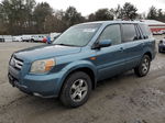 2007 Honda Pilot Ex Синий vin: 2HKYF18457H524448