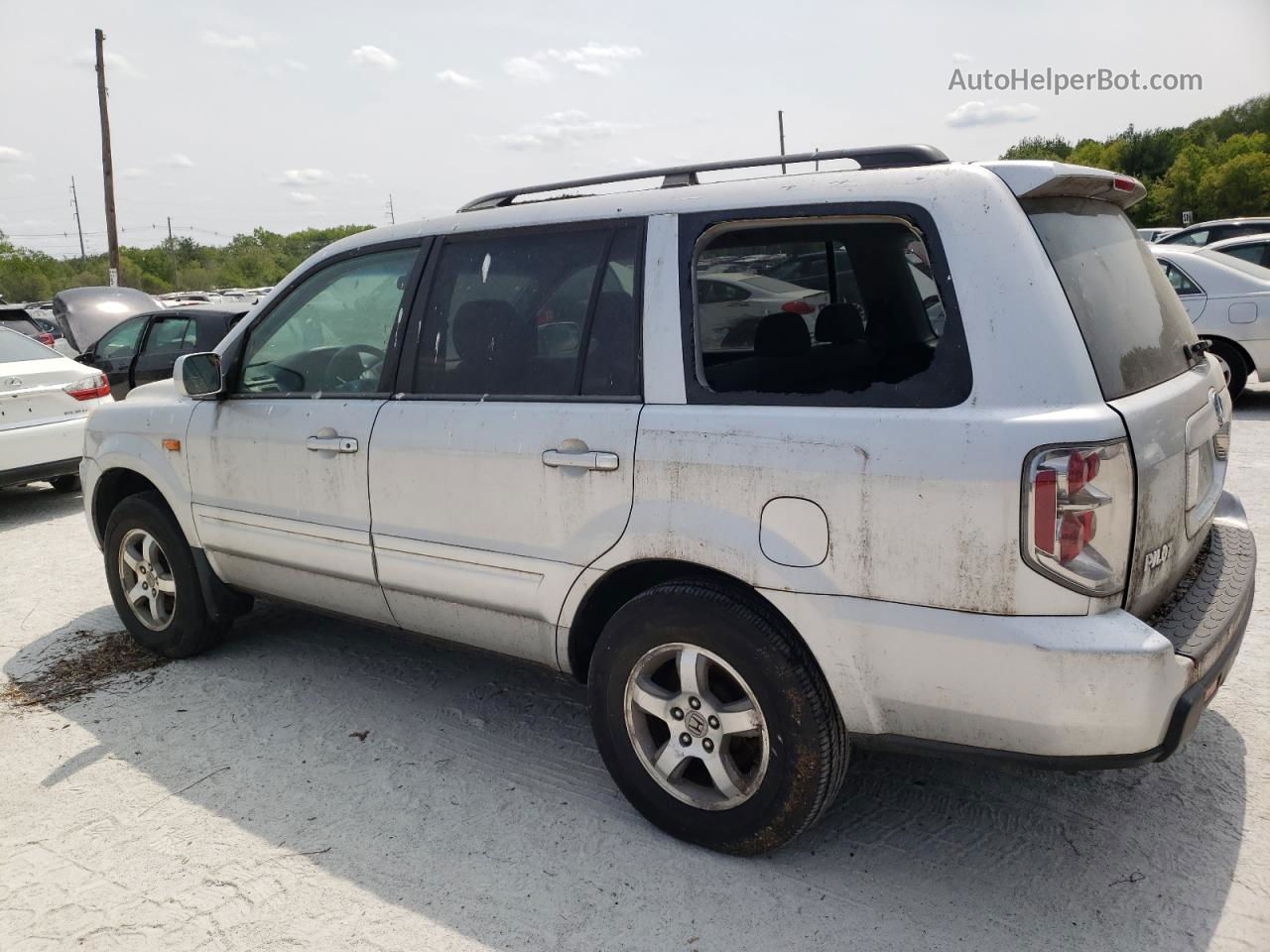 2007 Honda Pilot Ex Silver vin: 2HKYF18467H522787