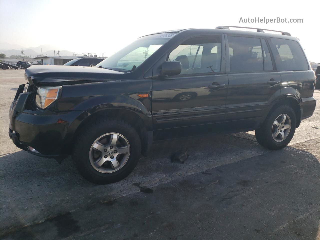 2007 Honda Pilot Ex Черный vin: 2HKYF18467H532414