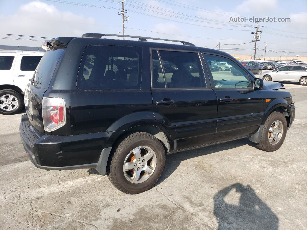 2007 Honda Pilot Ex Black vin: 2HKYF18467H532414