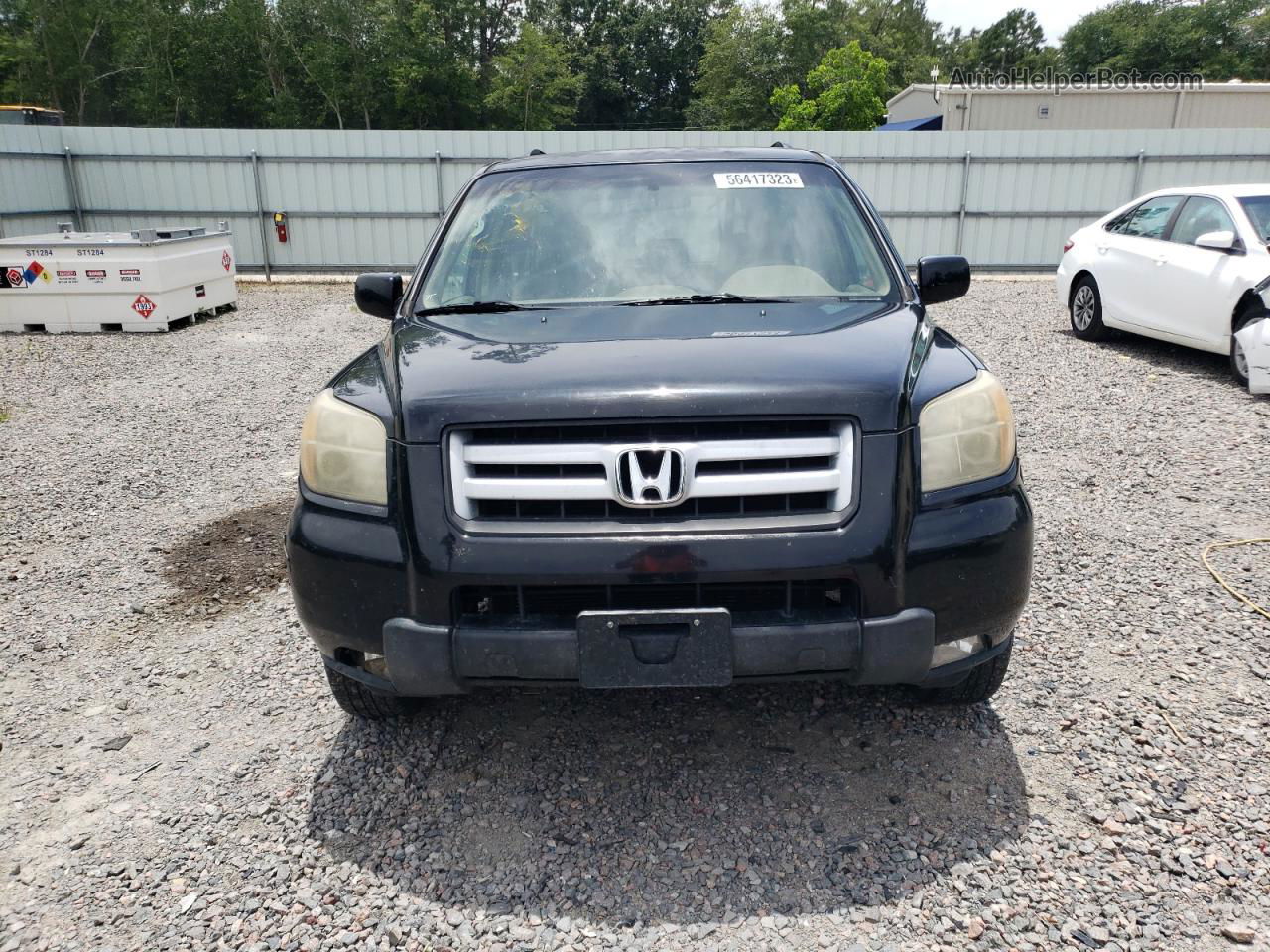 2007 Honda Pilot Ex Black vin: 2HKYF18487H521978