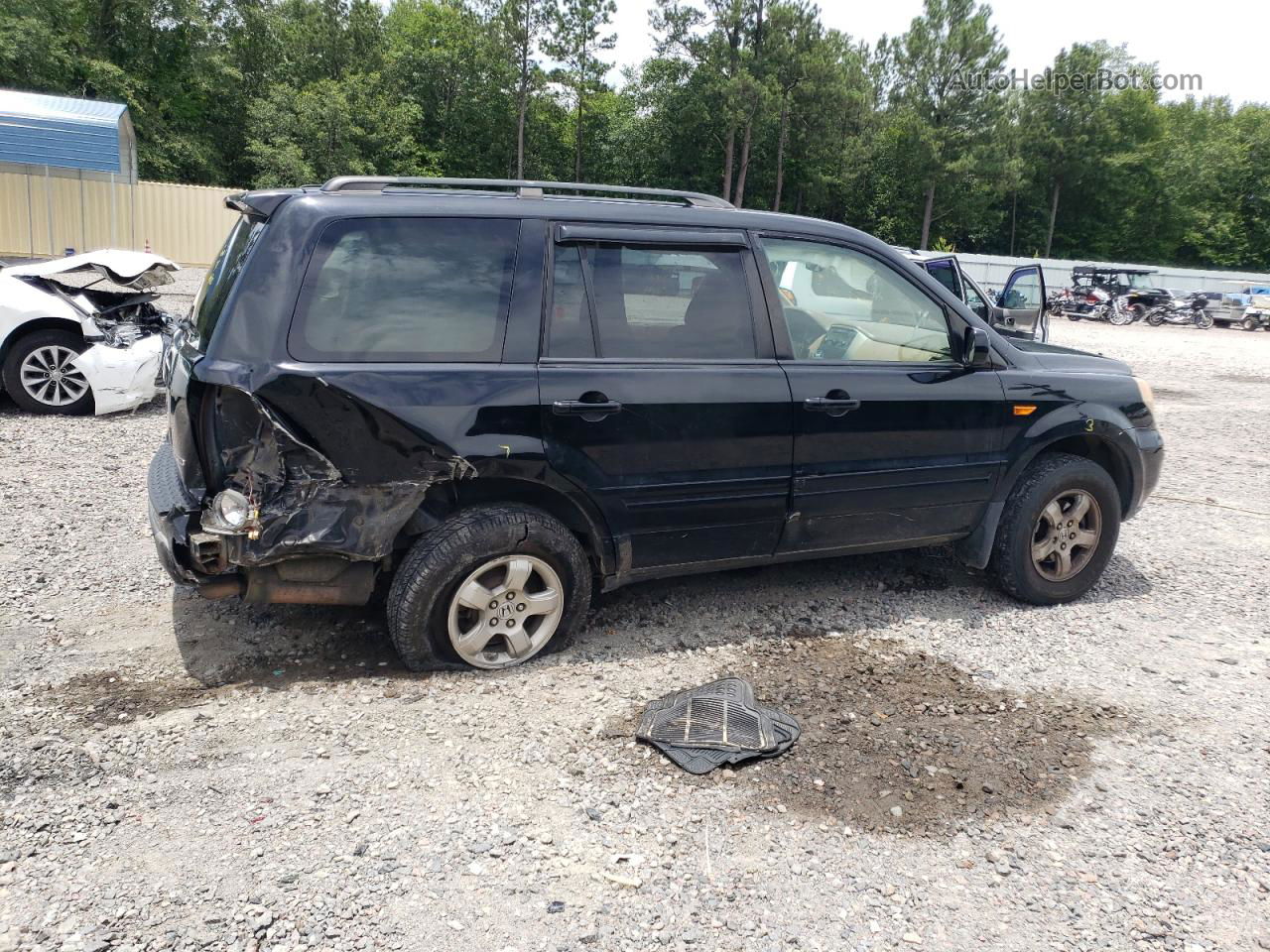 2007 Honda Pilot Ex Black vin: 2HKYF18487H521978