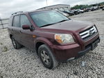 2007 Honda Pilot Ex Burgundy vin: 2HKYF18497H519141