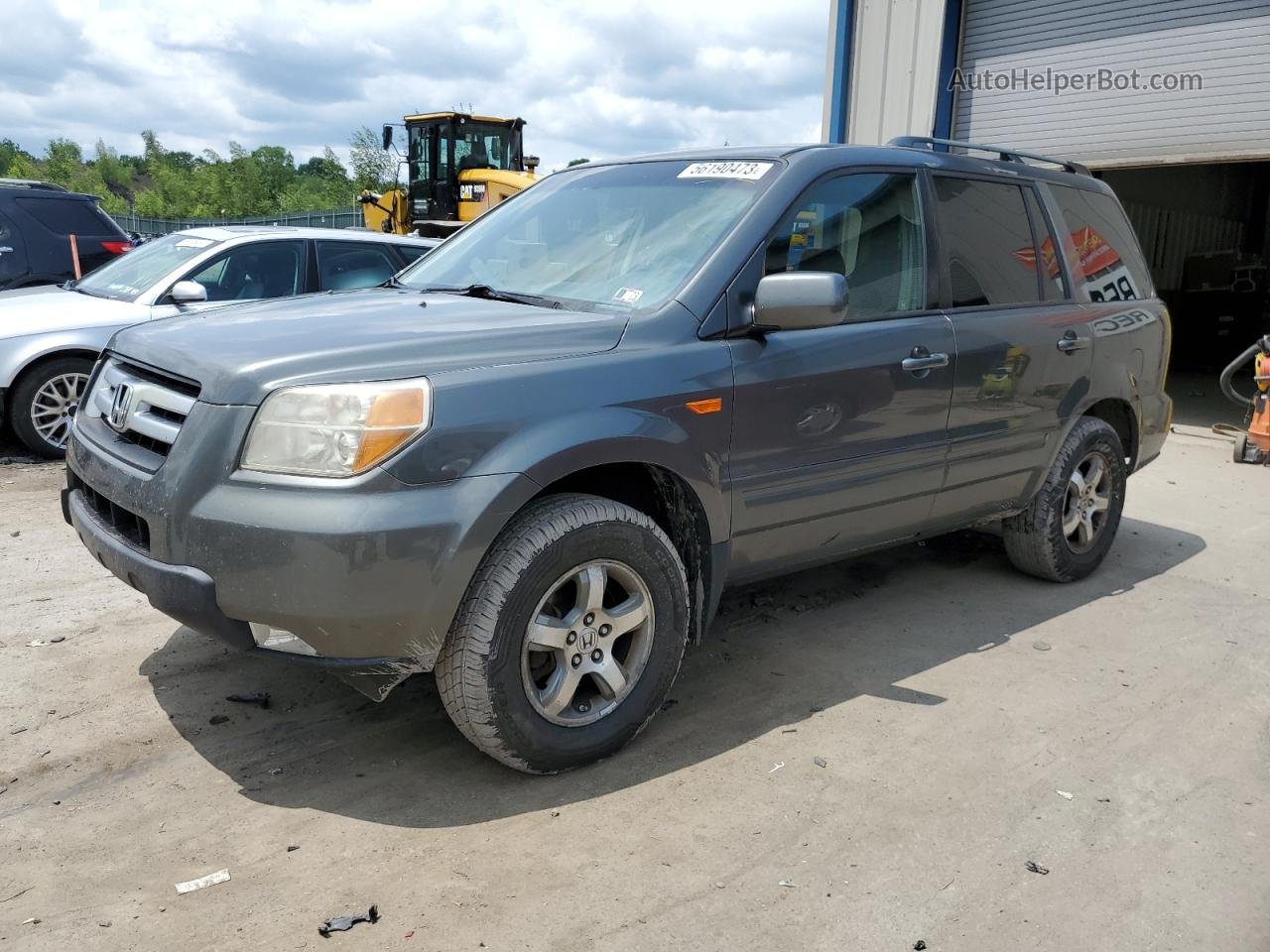 2007 Honda Pilot Ex Gray vin: 2HKYF184X7H506849