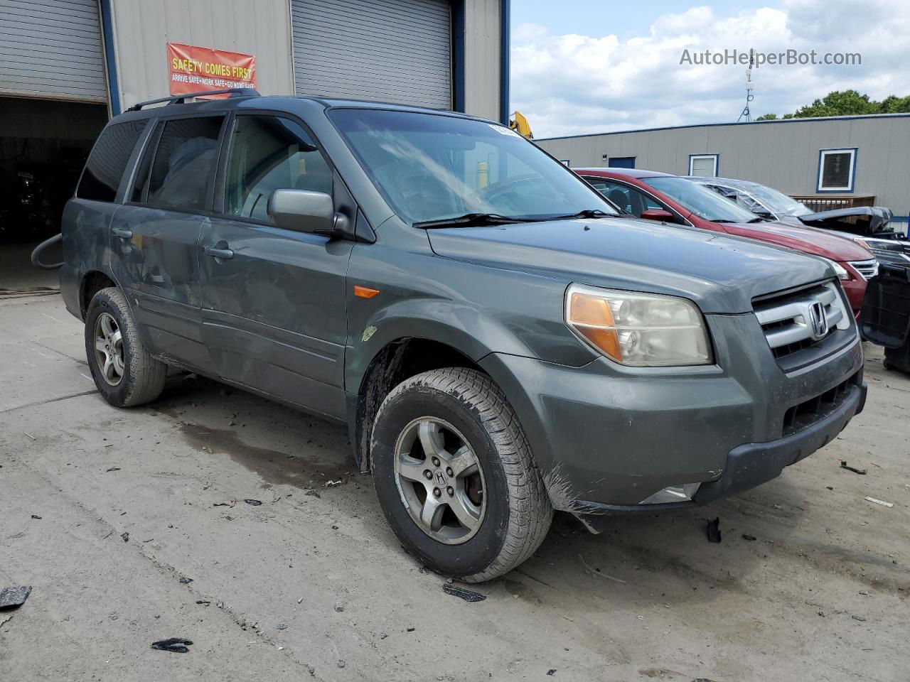 2007 Honda Pilot Ex Серый vin: 2HKYF184X7H506849