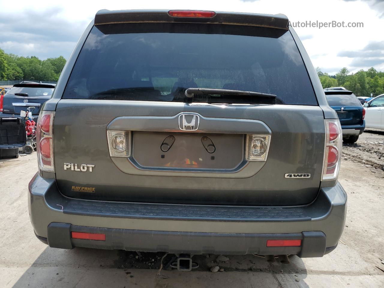 2007 Honda Pilot Ex Gray vin: 2HKYF184X7H506849