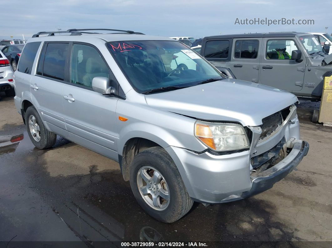 2007 Honda Pilot Ex Silver vin: 2HKYF184X7H528236