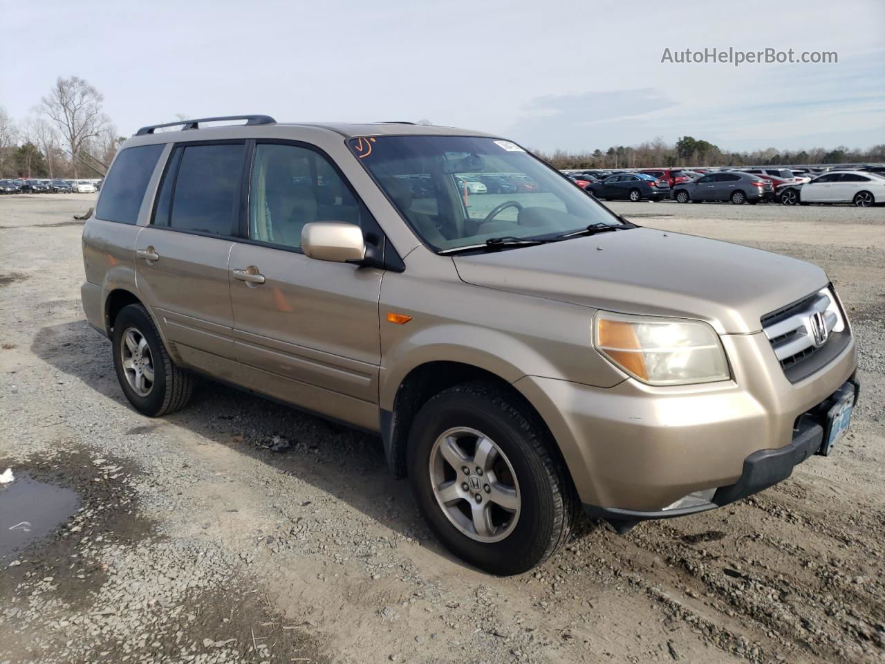 2007 Honda Pilot Exl Желто-коричневый vin: 2HKYF18507H506951