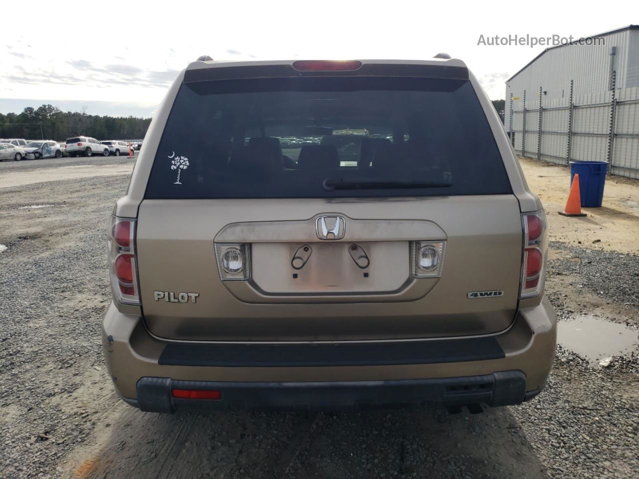 2007 Honda Pilot Exl Желто-коричневый vin: 2HKYF18507H506951