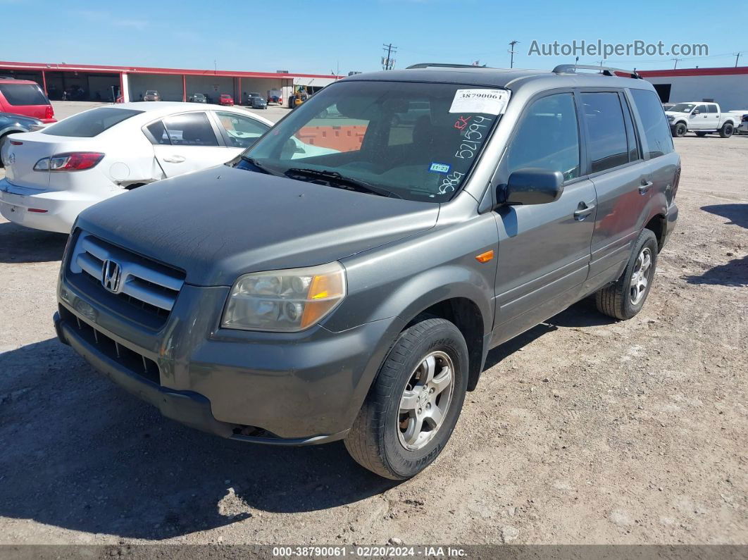 2007 Honda Pilot Ex-l Gray vin: 2HKYF18507H521594