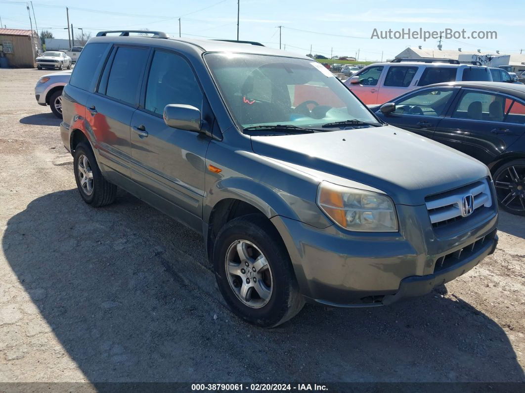 2007 Honda Pilot Ex-l Gray vin: 2HKYF18507H521594