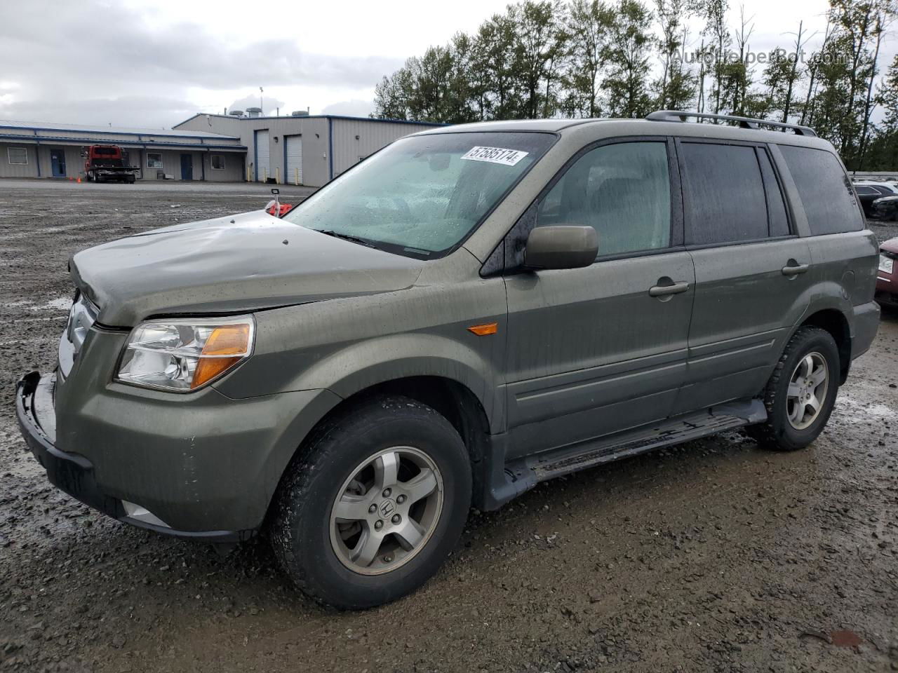 2007 Honda Pilot Exl Зеленый vin: 2HKYF18517H522723