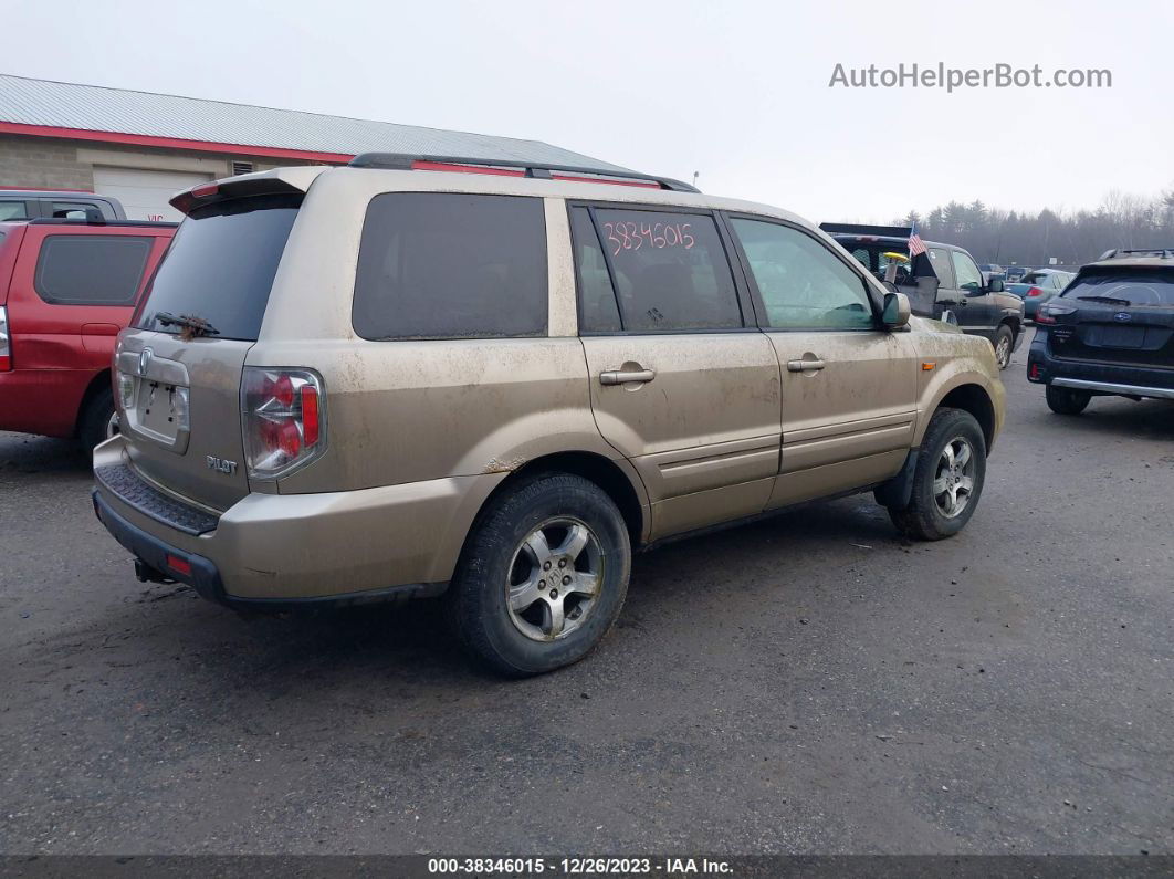 2007 Honda Pilot Ex-l Gold vin: 2HKYF18517H528845