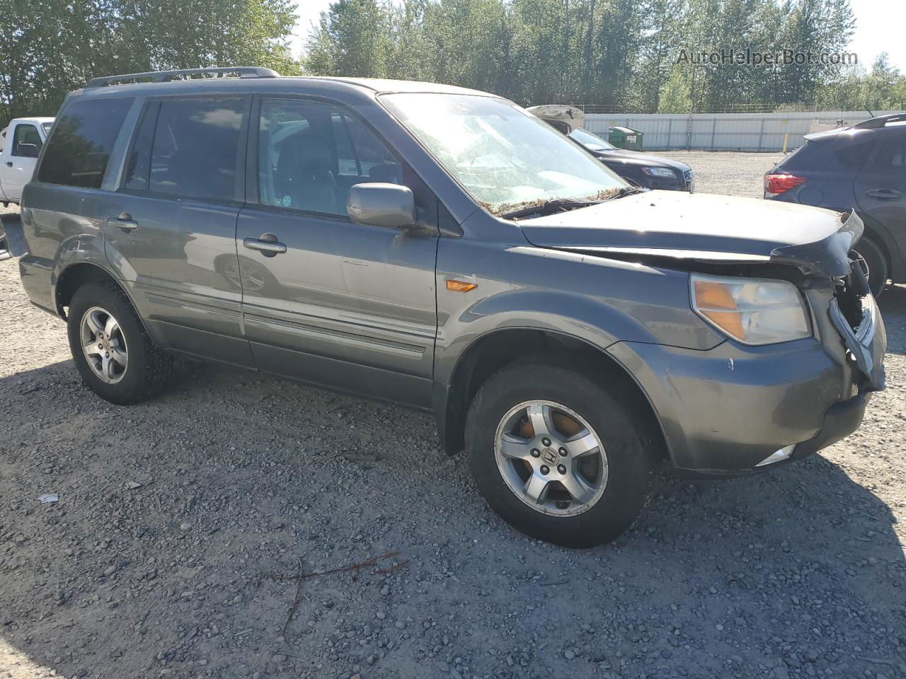 2007 Honda Pilot Exl Gray vin: 2HKYF18527H527249