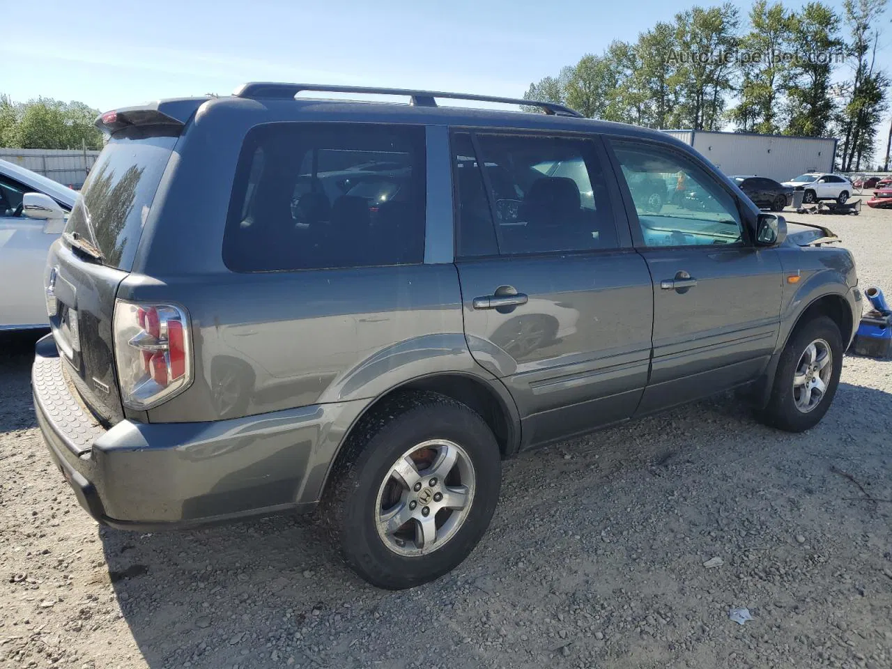 2007 Honda Pilot Exl Gray vin: 2HKYF18527H527249