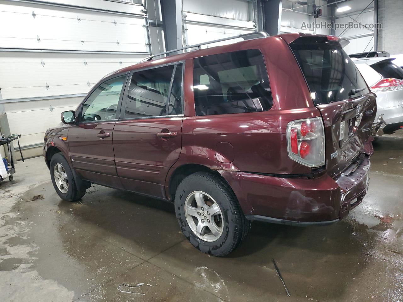 2007 Honda Pilot Exl Бордовый vin: 2HKYF18527H535352