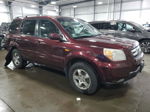 2007 Honda Pilot Exl Бордовый vin: 2HKYF18527H535352