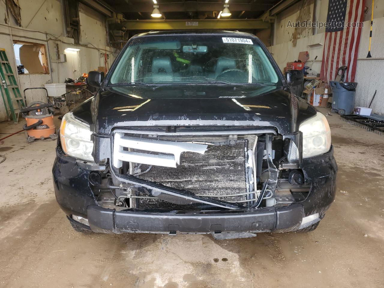 2007 Honda Pilot Exl Черный vin: 2HKYF18527H538042