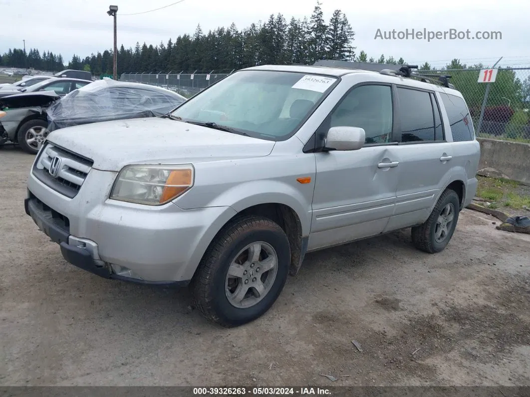 2007 Honda Pilot Ex-l Silver vin: 2HKYF18537H507656