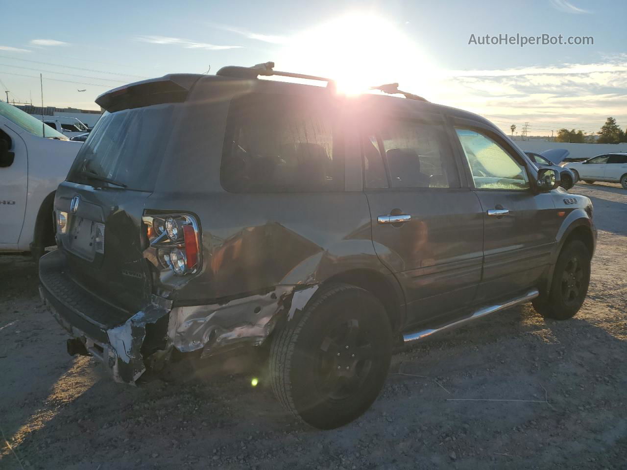 2007 Honda Pilot Exl Gray vin: 2HKYF18537H509567