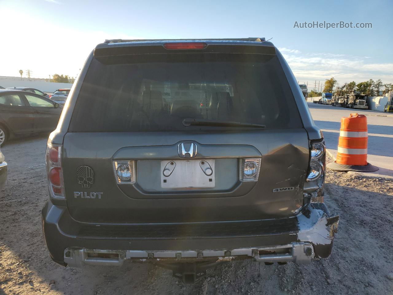 2007 Honda Pilot Exl Gray vin: 2HKYF18537H509567