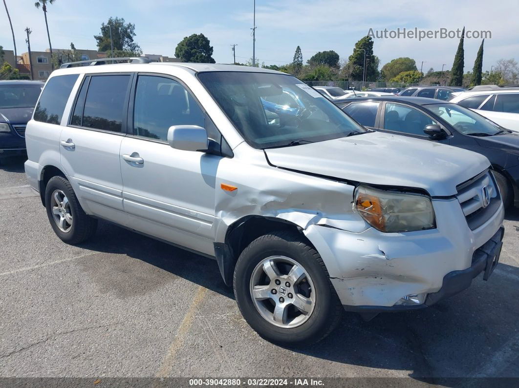 2007 Honda Pilot Ex-l Silver vin: 2HKYF18547H502594