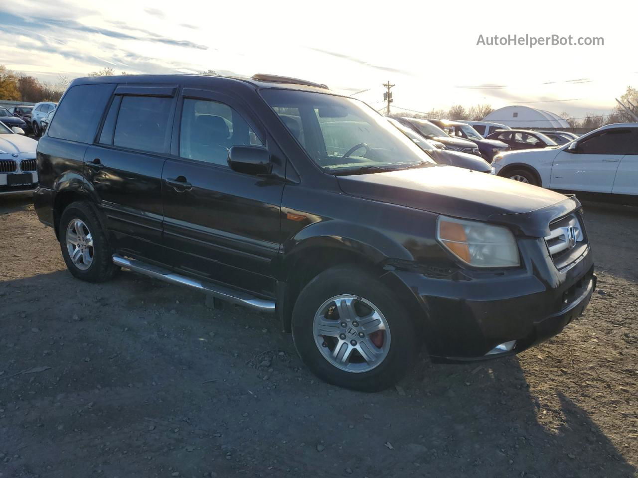 2007 Honda Pilot Exl Black vin: 2HKYF18547H505382