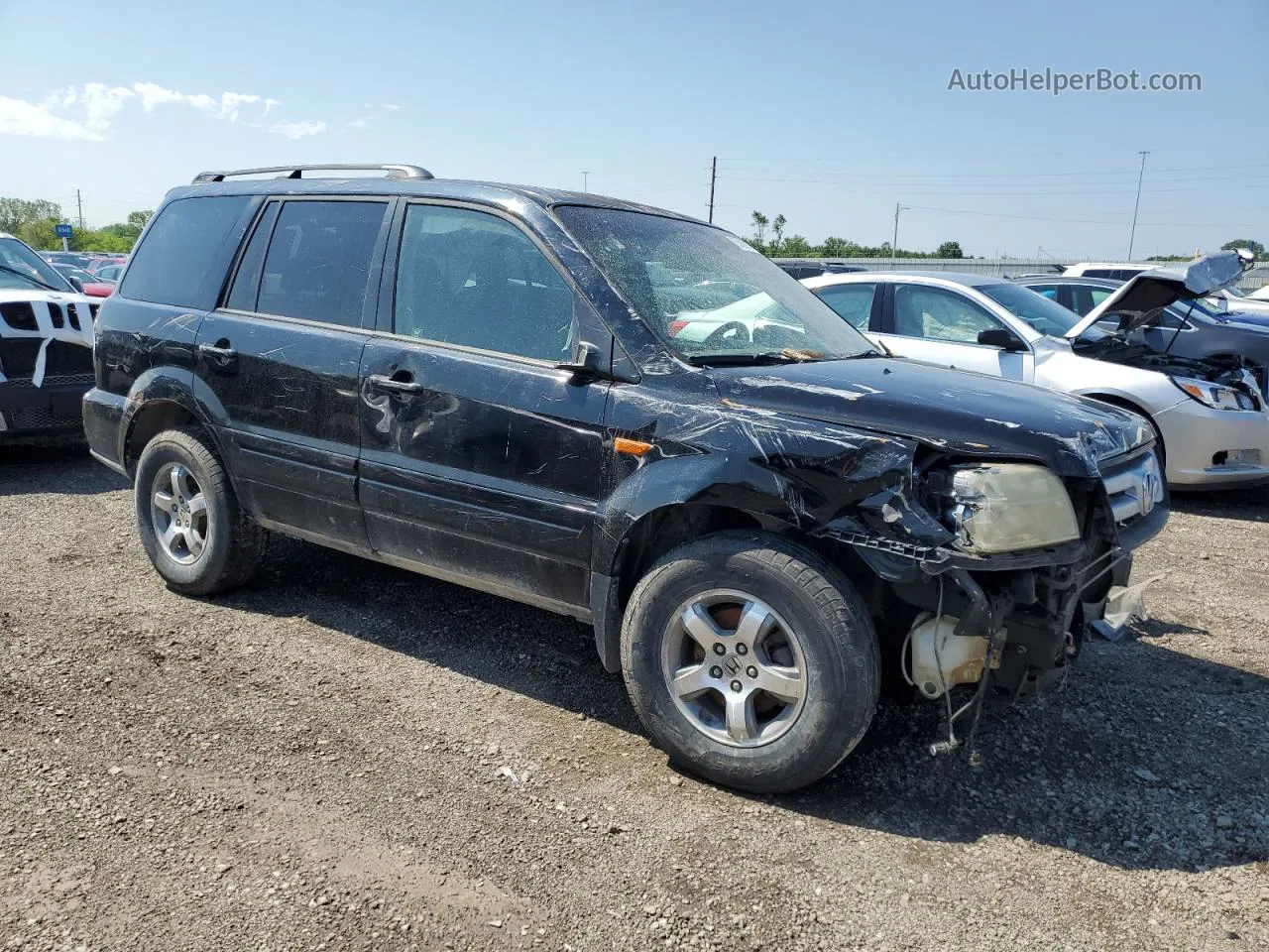 2007 Honda Pilot Exl Черный vin: 2HKYF18547H511036