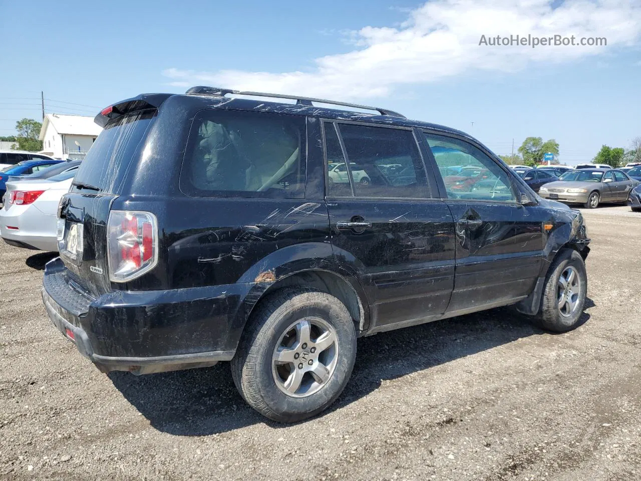 2007 Honda Pilot Exl Black vin: 2HKYF18547H511036