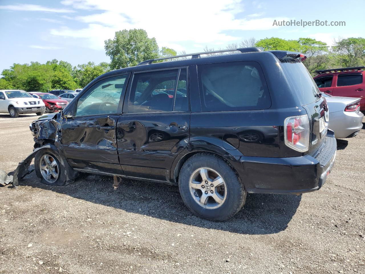 2007 Honda Pilot Exl Черный vin: 2HKYF18547H511036