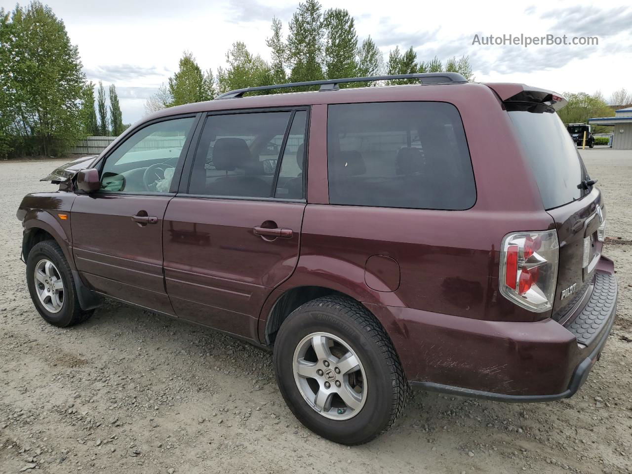 2007 Honda Pilot Exl Maroon vin: 2HKYF18547H532162