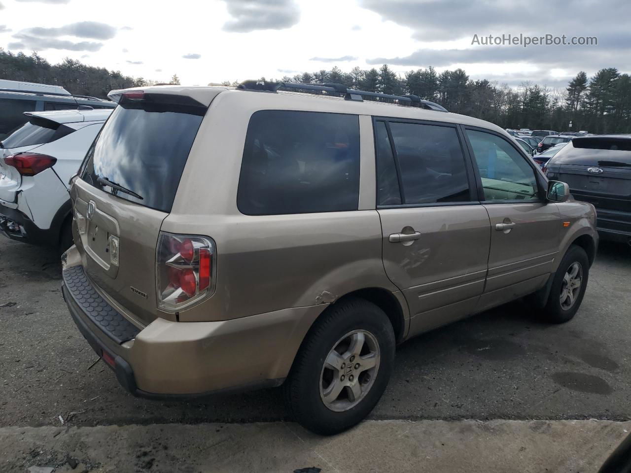 2007 Honda Pilot Exl Золотой vin: 2HKYF18557H521669