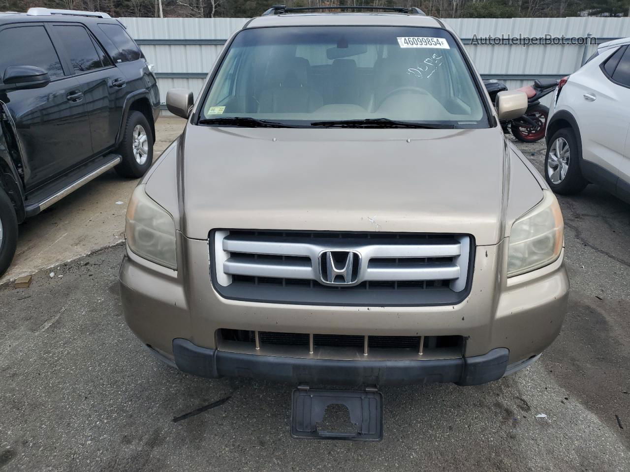 2007 Honda Pilot Exl Золотой vin: 2HKYF18557H521669