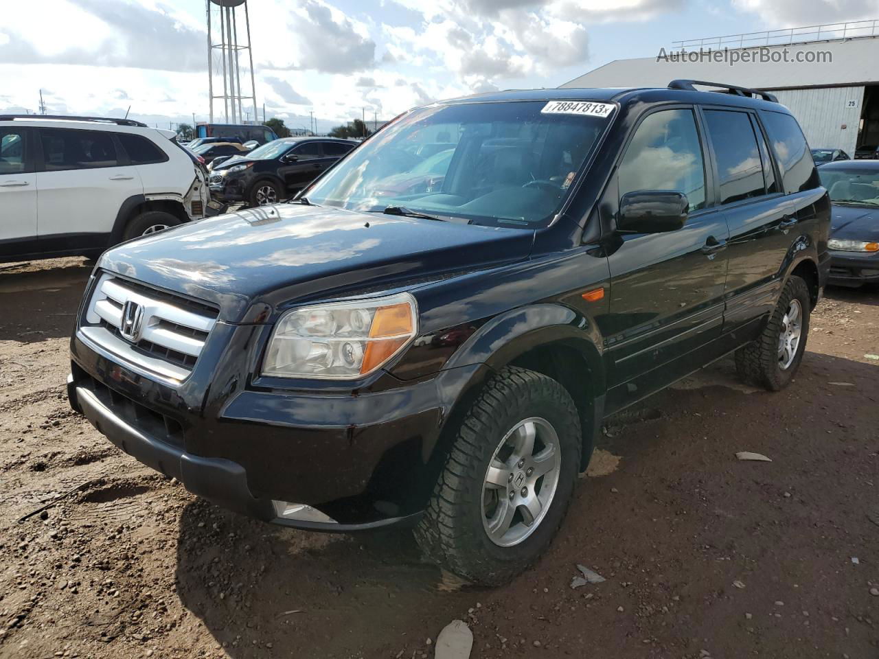 2007 Honda Pilot Exl Black vin: 2HKYF18557H529867