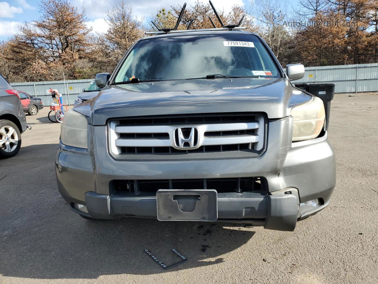 2007 Honda Pilot Exl Gray vin: 2HKYF18567H510034