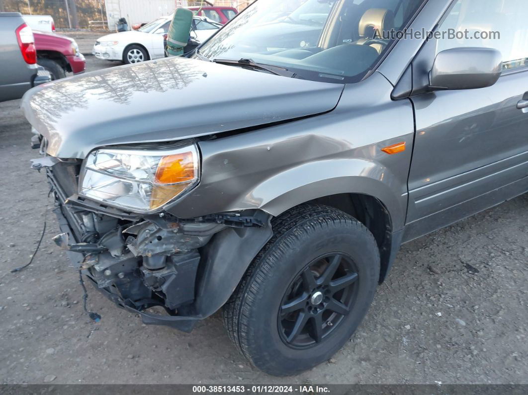 2007 Honda Pilot Ex-l Gray vin: 2HKYF18567H520451