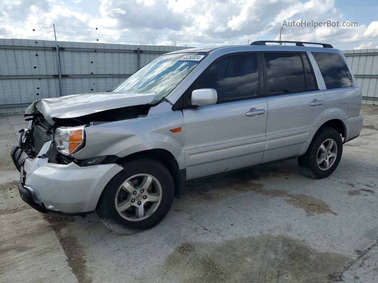 2007 Honda Pilot Exl Silver vin: 2HKYF18567H524323