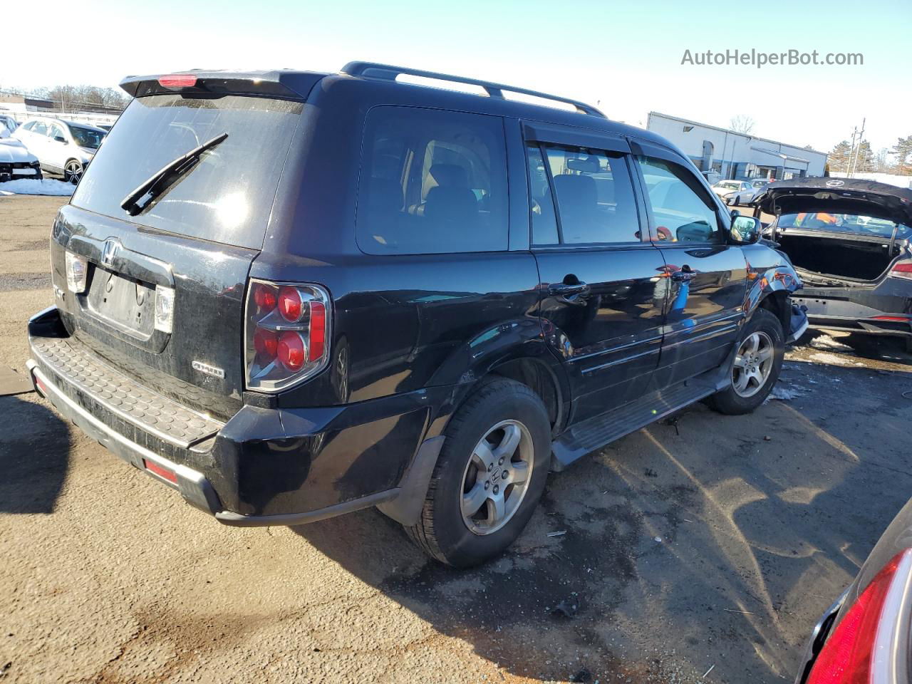 2007 Honda Pilot Exl Черный vin: 2HKYF18567H535497