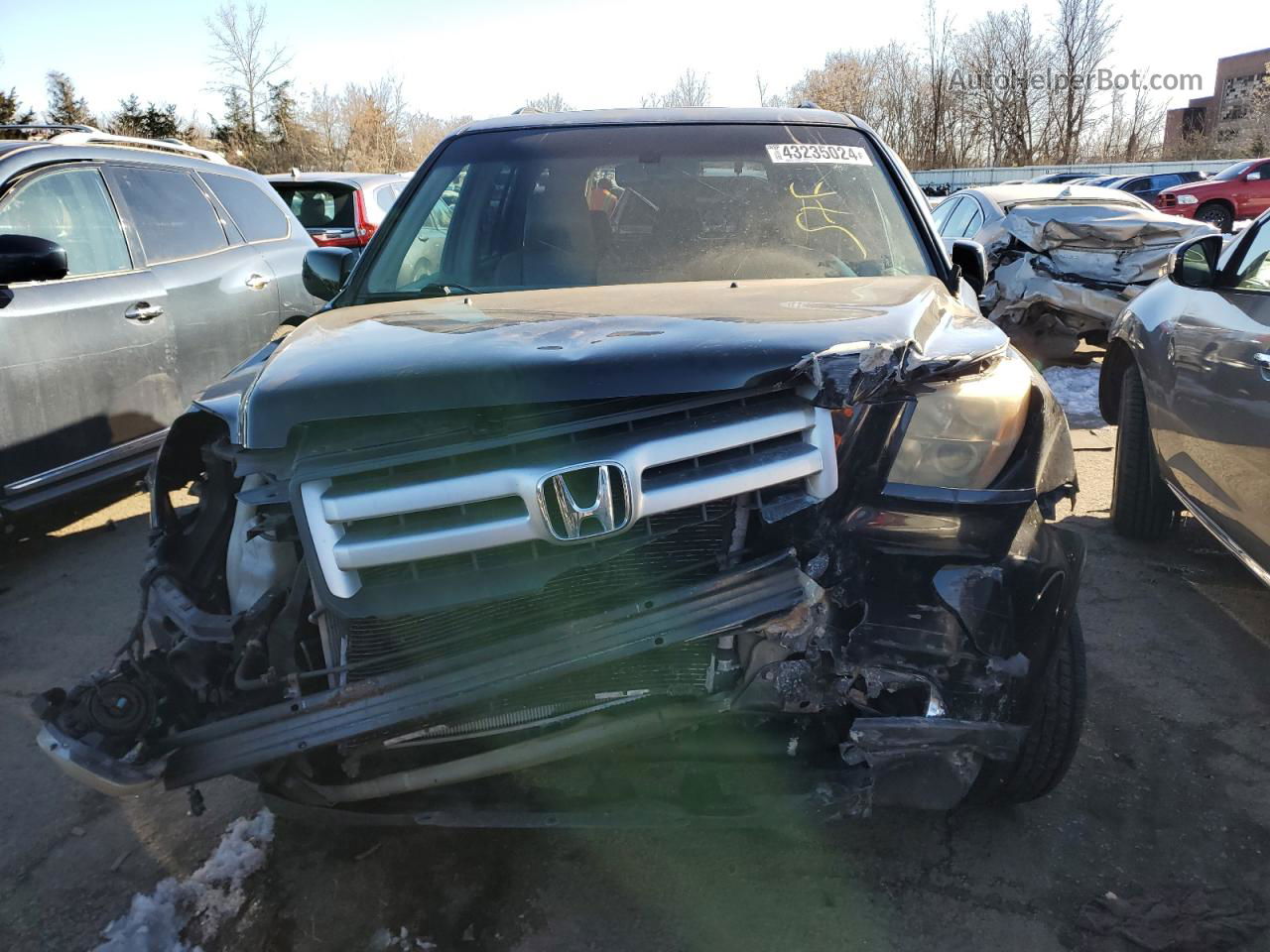 2007 Honda Pilot Exl Black vin: 2HKYF18567H535497