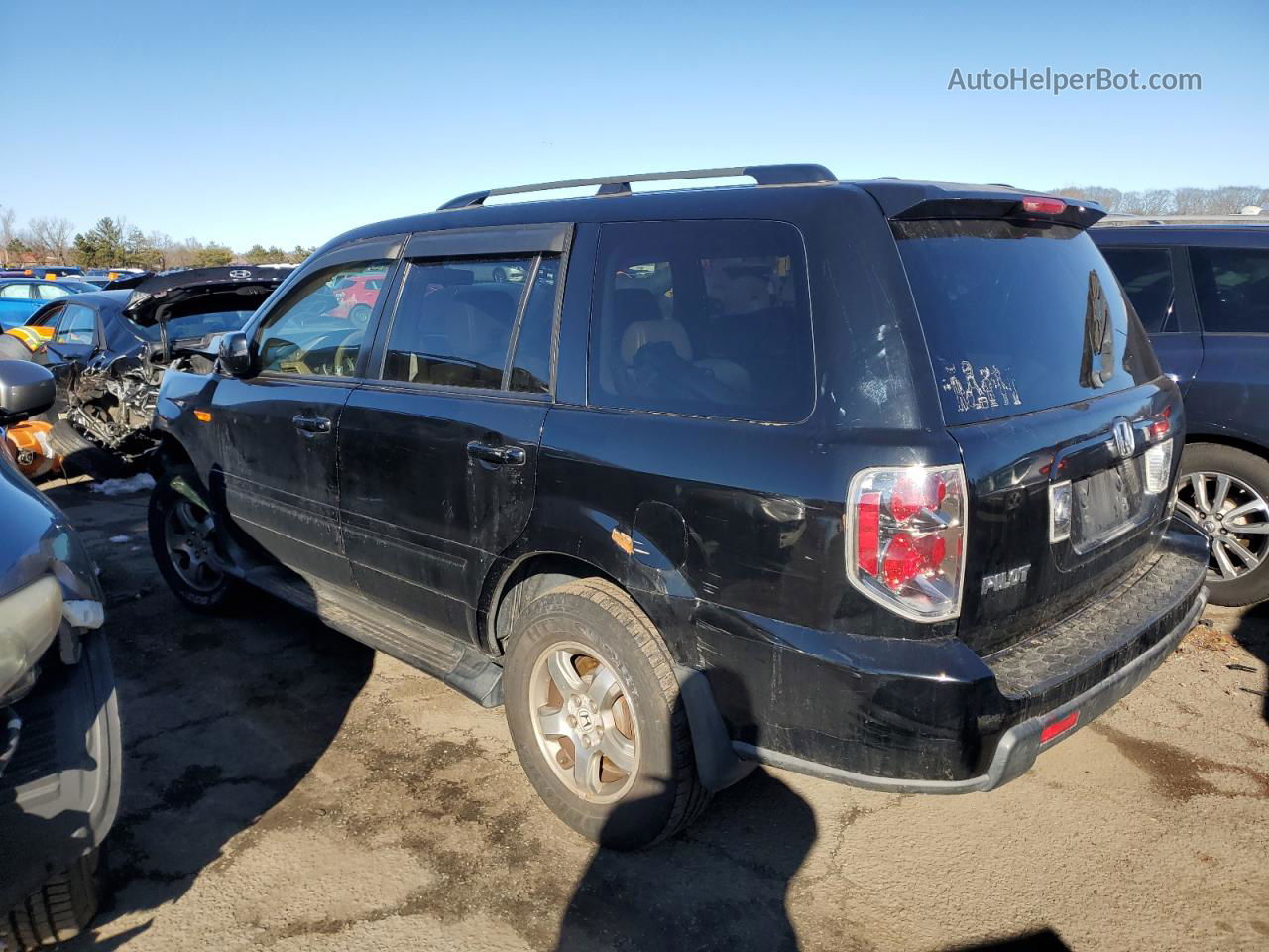 2007 Honda Pilot Exl Black vin: 2HKYF18567H535497