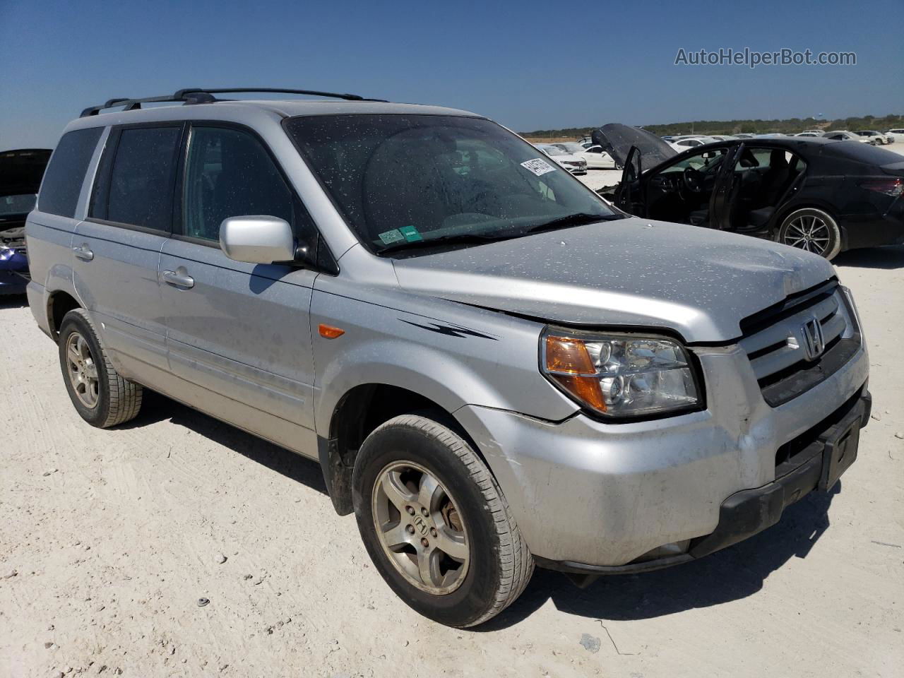 2007 Honda Pilot Exl Silver vin: 2HKYF18587H507667