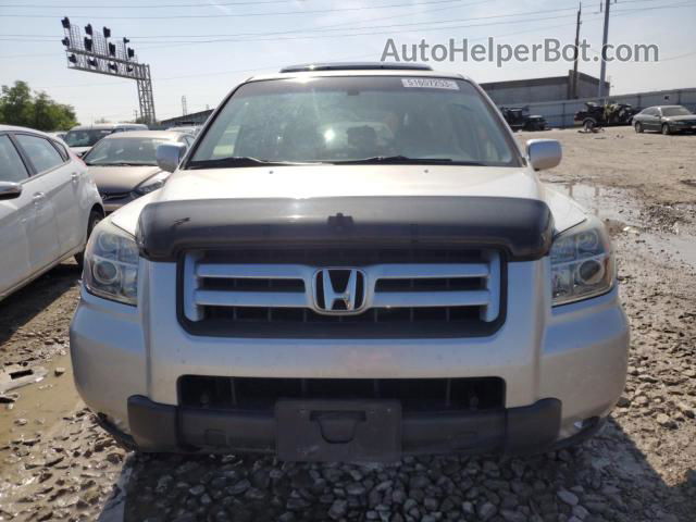 2007 Honda Pilot Exl Silver vin: 2HKYF18587H515607