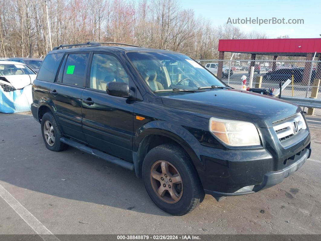 2007 Honda Pilot Ex-l Black vin: 2HKYF18597H537390