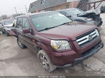 2007 Honda Pilot Ex-l Burgundy vin: 2HKYF185X7H512000